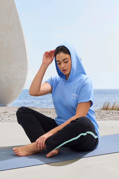 Image du produit Ulla Popken Sweat-shirt technique à capuche, sans manches, séchage rapide (54, 56)