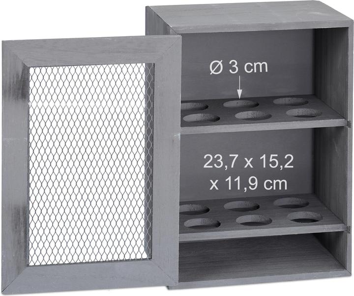 Actual product image Relaxdays Wooden Egg Cabinet, 12 Pieces (18 x 12 x 25 cm, 5.50 l)