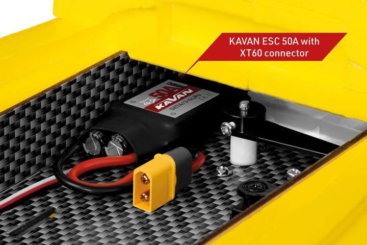 Actual product image Kavan Bristell B23 Yellow 1600mm Electric Motor Low Wing ARTF