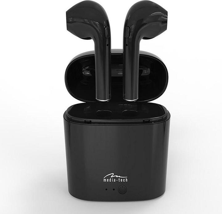 Image du produit Media-Tech MT3589K R-Phones TWS noir (Pas de réduction du bruit, 2 h, Sans fil)