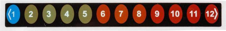 Produktbild Brady TIL-8-1C-12C, B-7518, Reversible, temperaturanzeigende Etiketten, Polyester, Blau, Schwarz