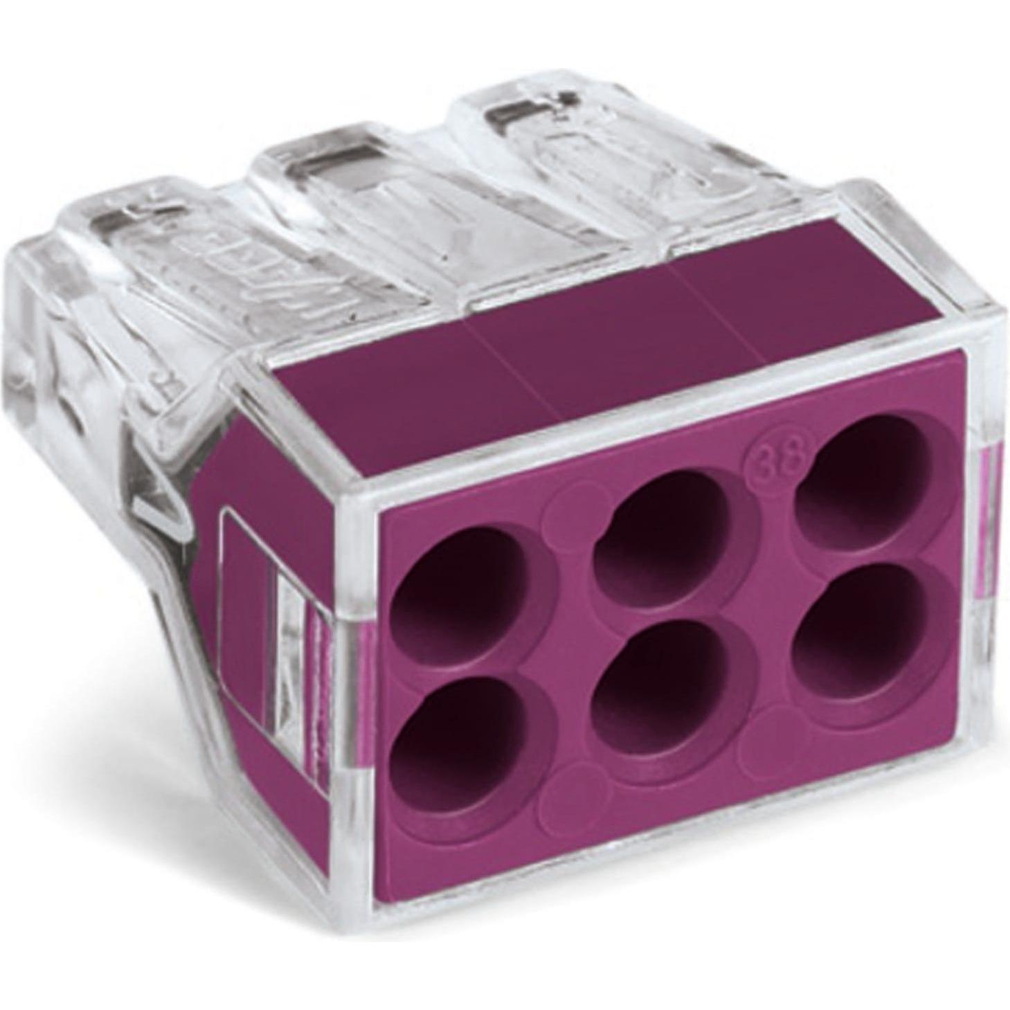 Wago, Kabelverbindung, PUSH WIRE jtn box 6 wire terminal block