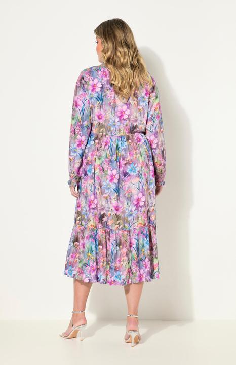 Produktbild Miamoda Kleid, A-Line, Blumenmuster, Langarm (48)