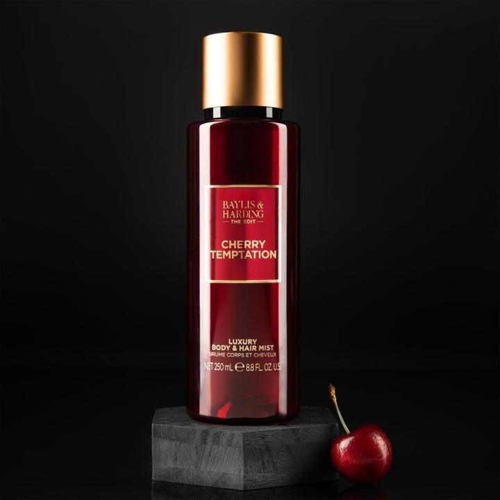 Actual product image Baylis & Harding The Edit Cherry Temptation Body And Hair Mist - 250 Ml (250 ml, Body & hair fragrance spray)