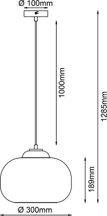 Actual product image Brilliant Blop pendant lamp 30cm white glass/metal 1x A60, E27, 60 W, Suitable (E27)