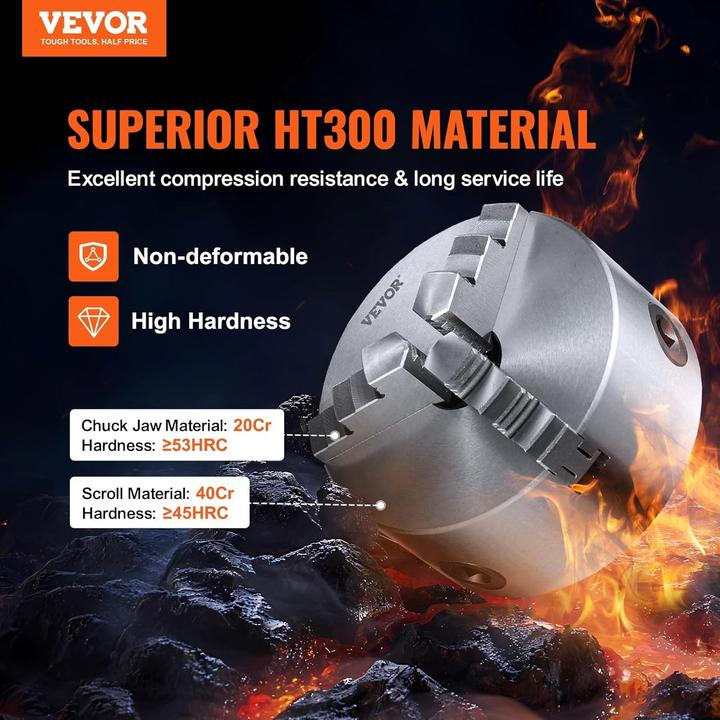 Image du produit Vevor Morsetto Autocentrante per Tornio K11-160