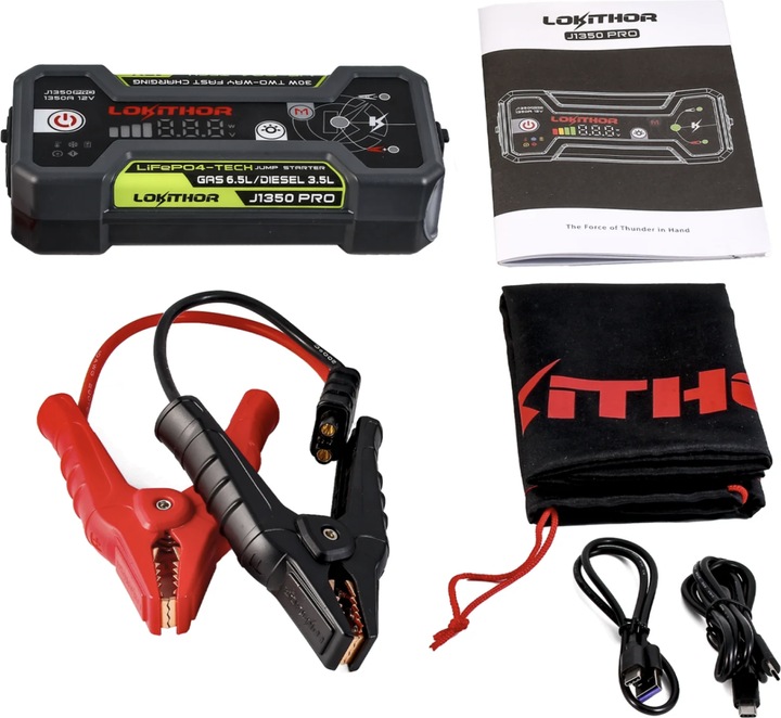 Image du produit Lokithor J1350 Pro 12V LIFEPO4 Jump Starter 1350 Amps (1350 A, 7000 mAh)