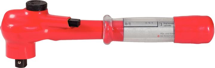 Immagine prodotto KS Tools Chiave dinamometrica 1/2" + isolamento protettivo, testa a cricchetto, reversibile, 2-27 Nm (1/2", 5 Nm, 25 Nm)