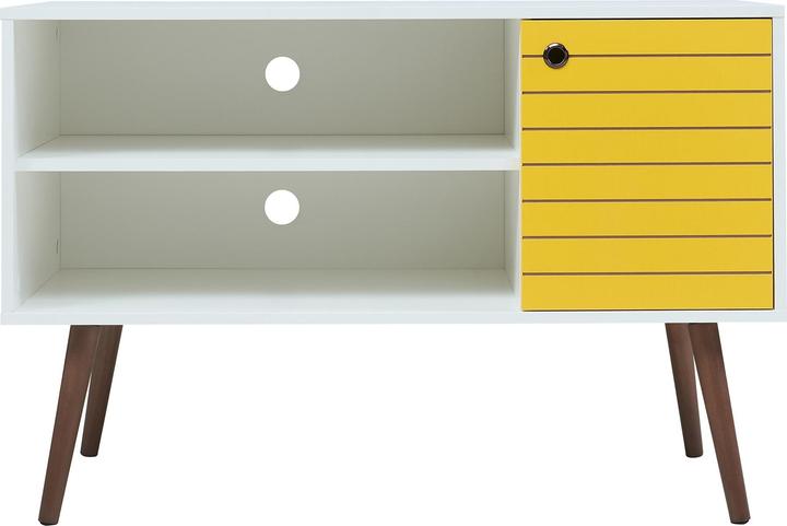 Produktbild En.Casa Fernsehschrank Vare 100x40x66 cm Weiss/Gelb
