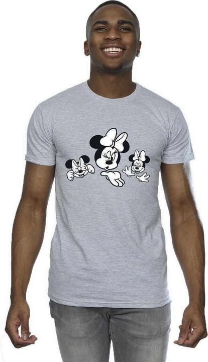 Actual product image Disney Mens Minnie Mouse Three Faces T-Shirt (5XL)