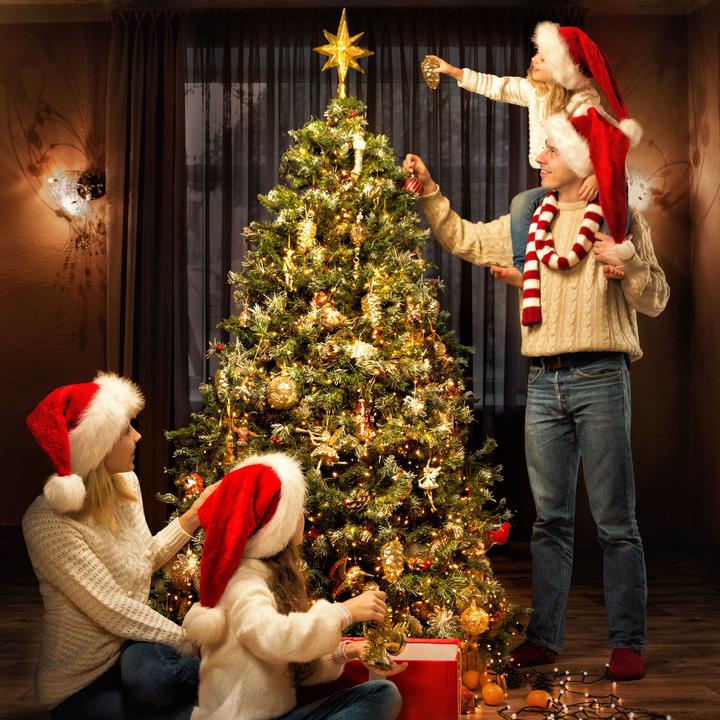 Produktbild Toboli Christbaumbeleuchtung mit Ring 192 LEDs 6x2m Lichterkette Weihnachtsbaum