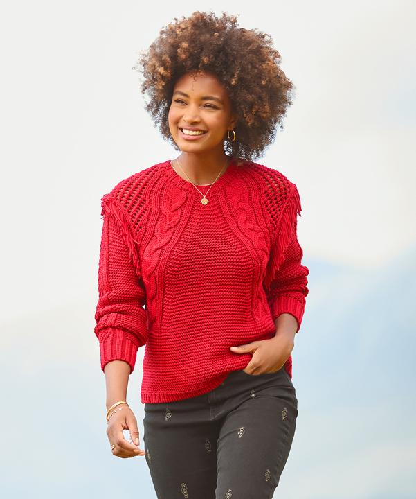 Produktbild Joe Browns Red Cable Knit Jumper (38)