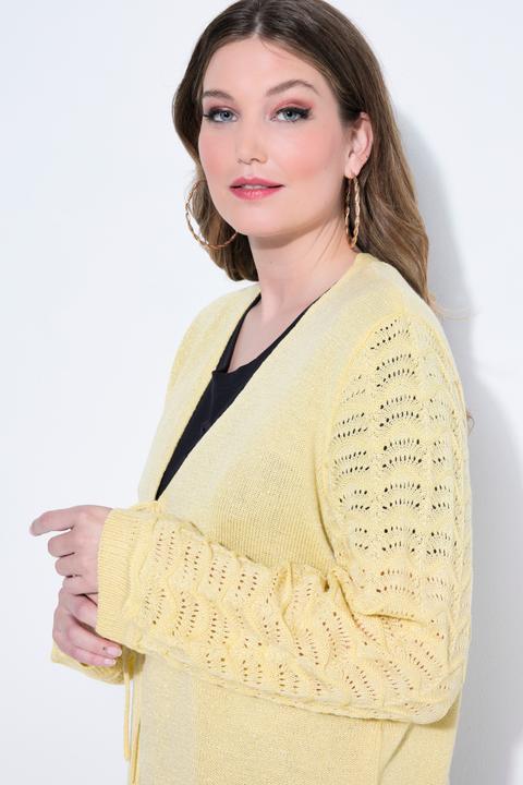 Produktbild Miamoda Strickjacke, Komfort Fit, Glitzerstrick, Ballon-Langarm (54, 56)