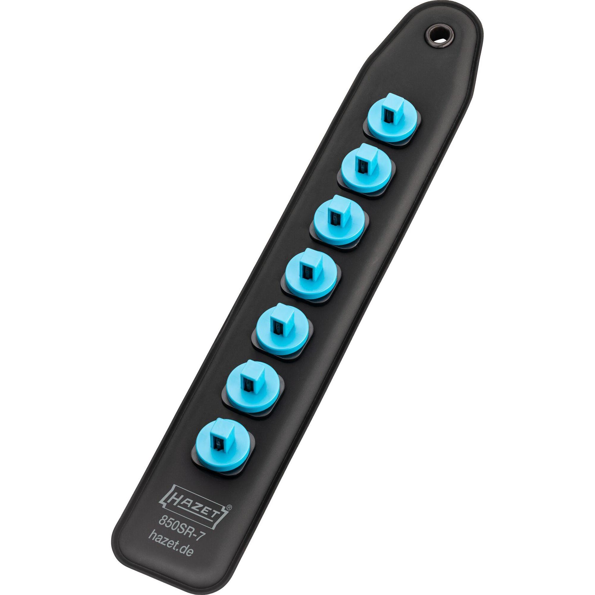 HAZET, Steckschlüssel + Stecknuss, SmartRail mit 7 Steckplätzen 850SR-7 ∙ Vierkant6,3 mm (1/4 Zoll)
