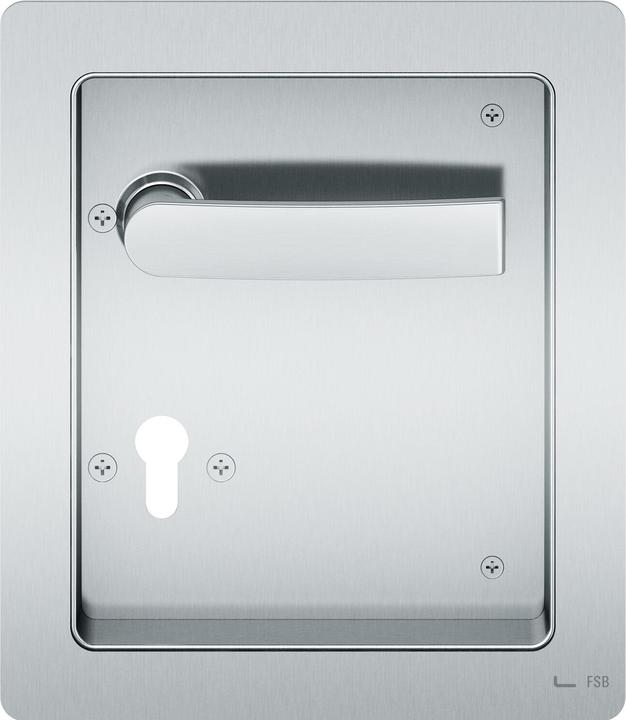 FSB FSBTurnhallenmuschel 77 7952 - 200 x 230, rechts, PZ 72, VK 9, Edelstahl (Türgarnitur)