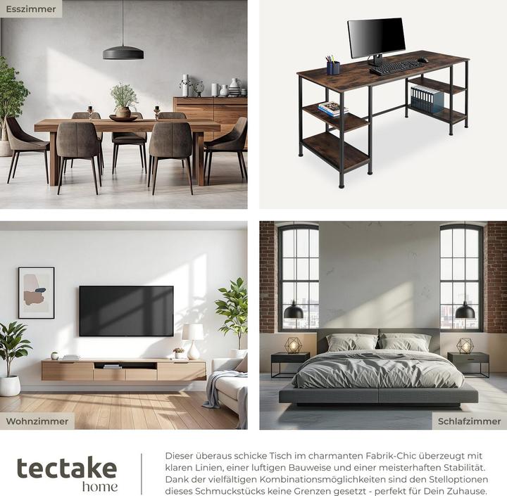 Image du produit tectake Bureau informatique Stoke (55 x 55 x 75 cm)