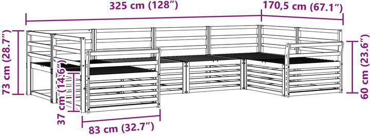 Produktbild vidaXL Outdoor-Sofa