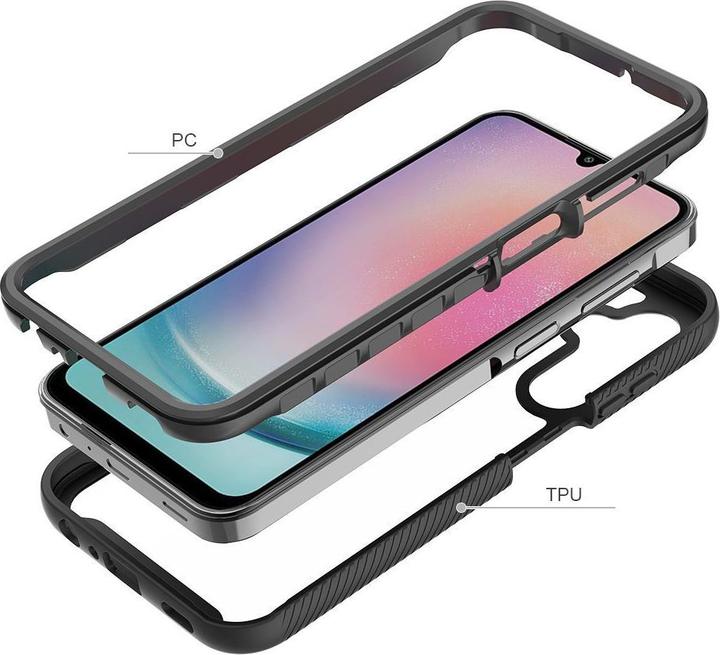 Actual product image Tech-Protect Defence360 case for Samsung Galaxy A25 5G - black (Samsung Galaxy A25 5G)