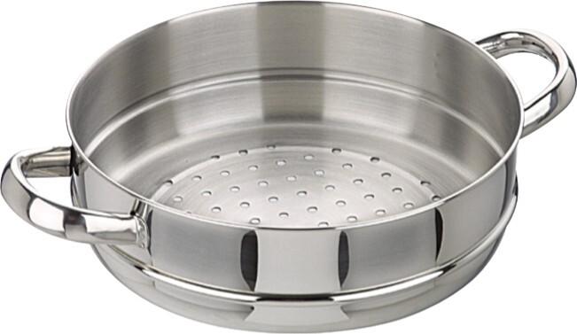 Produktbild Ibili Dampfkorb aus Edelstahl Oslo 24 cm Ideal zum schonenden Dämpfen von Gemüse, Fisch und Fleisch (24 cm, Metall)