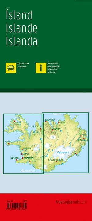Immagine prodotto Islanda, carta stradale 1:400.000, freytag & berndt, copertina morbida