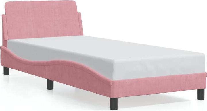 Produktbild vidaXL Bettgestell mit Kopfteil Samt (80 x 200 cm)