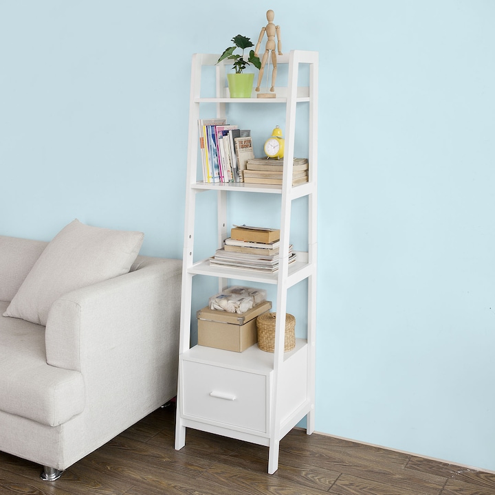 Immagine prodotto SoBuy Scaffale a scaletta bianco (44 x 20 x 160 cm)