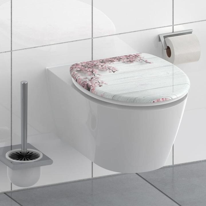 Produktbild Schütte WC Sitz Duroplast WC-Sitz FLOWERS&WOOD Absenkautomatik 82197 Floral
