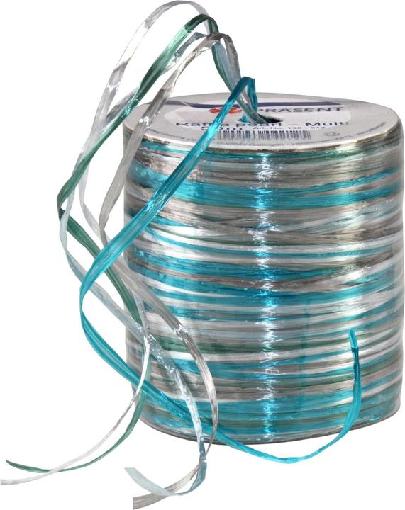 Actual product image Pattberg Gift ribbon Raffia Pearl 50 m, blue tones (Gift ribbon, 1 x)