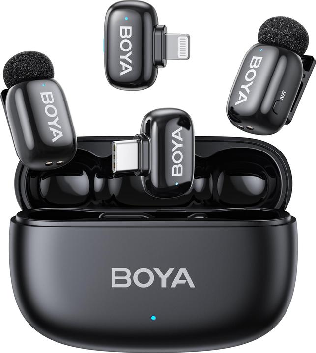Boya Mini 2-01 (Black) 1x RX USB-C + 1x RX Lightning + 2x TX