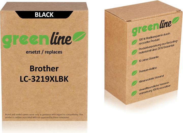 Image du produit Inkadoo Cartouches d'encre greenline remplace Brother LC-3219 XL BK, noir noir (CF)