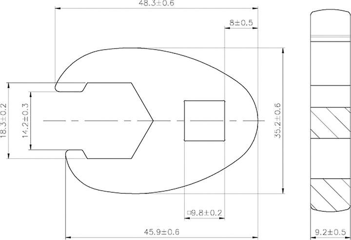 Immagine prodotto BGS Chiave a zampa di gallo 10 mm (3/8") 18 mm (18 mm)