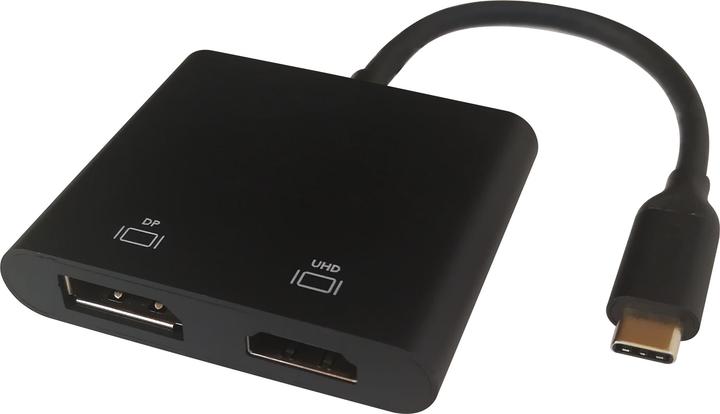 Immagine prodotto Deltaco HUB USB-C MST, 2x 4K/60Hz, HDMI + DP (USB-C, 3 porte)
