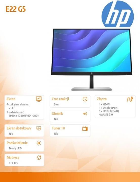 Produktbild HP E22 G5 (1920 x 1080 Pixel, 21.50")