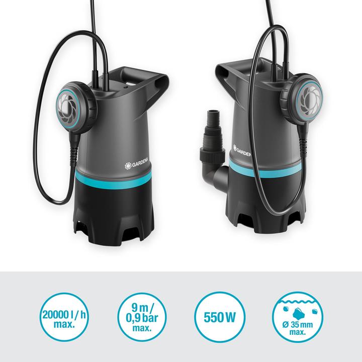 Produktbild Gardena Schmutzwasser-Tauchpumpe 20000 BASIC (Schmutzwasserpumpe)