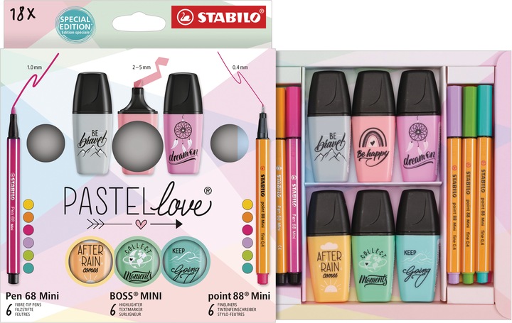 Immagine prodotto STABILO Mini Mondo Pastello Amore (Multicolore, 1 mm, 18 x)