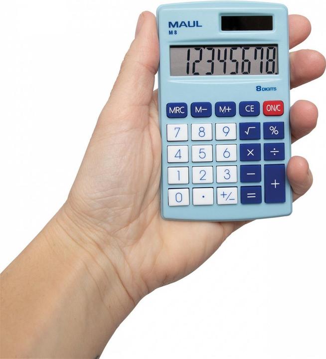 Produktbild Maul Taschenrechner M8 Hellblau (Solarenergie)