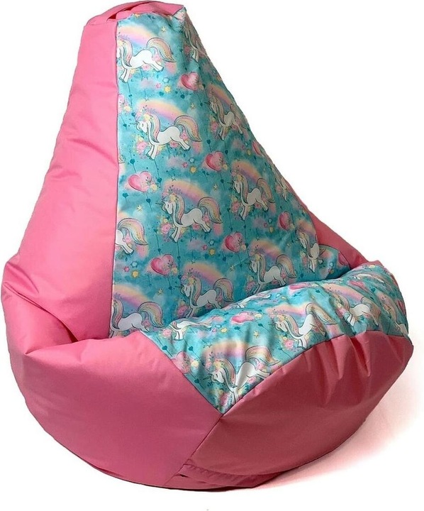 Produktbild Go Gift Sako Tasche pouffe Birnendruck rosa-einhorn XXL 140 x 100 cm