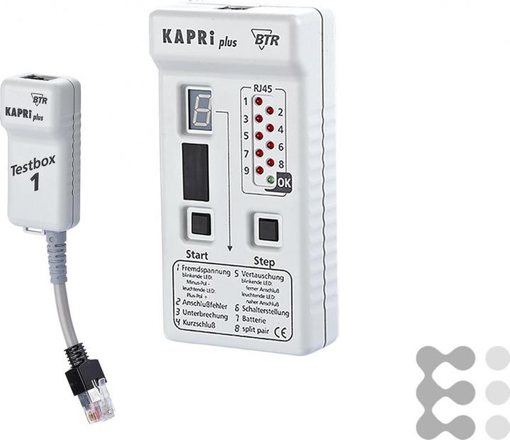 Produktbild Metz Connect BTR KAPRI plus Anschluss-und Kabel- pruefgeraet f.Netzwerke Kabelpruefgeraet f. Netzwerke inkl.Ta...