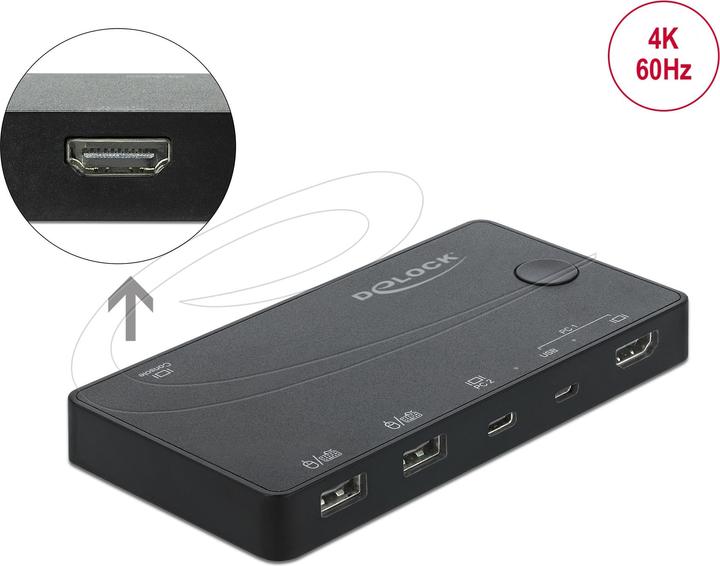 Produktbild Delock HDMI/USB-C KVM Switch 4K
