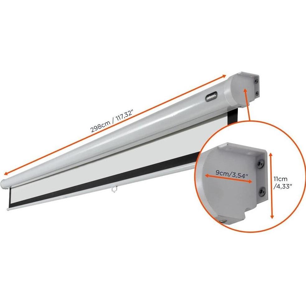 Thumbnail - Celexon Rollo Economy, Leinwand, 1:1 (155.91", 1:1), Leinwand, Weiss