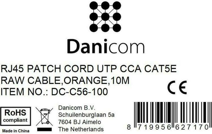 Produktbild Dsit CAT 5e Netzwerkkabel U/UTP (U/UTP, CAT5e, 10 m)