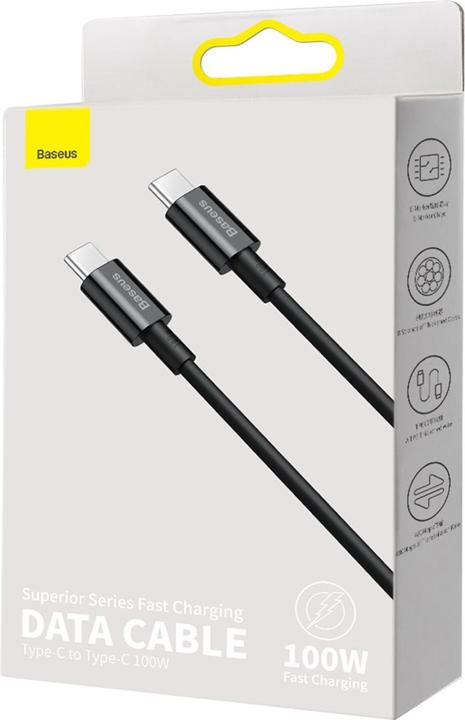 Actual product image Baseus Superior USB Cable USB 2.0 USB C (1 m, USB 2.0, 100 W)