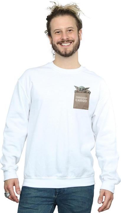 Actual product image Star Wars Mens The Mandalorian Precious Cargo Faux Pocket Sweatshirt (4XL)