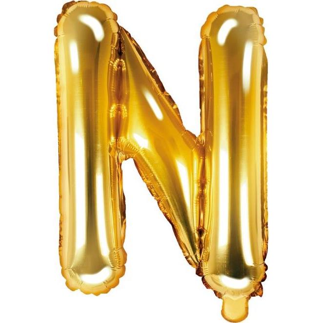 Partydeco Ballon Brief "N" in Gold
