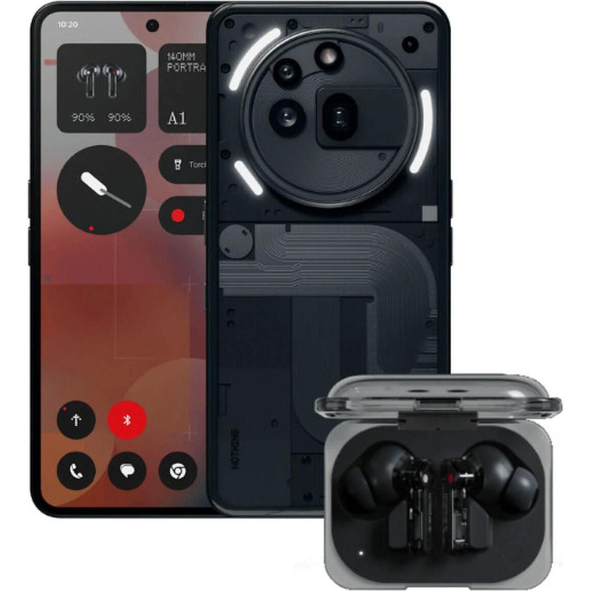 Nothing Smartphone A10400166-BUNDLE 12 GB RAM 256 GB Weiss Schwarz (256 GB, Bianco, Nero, 6.73", Doppia SIM, 4G), Smartphone, Bianco, Nero