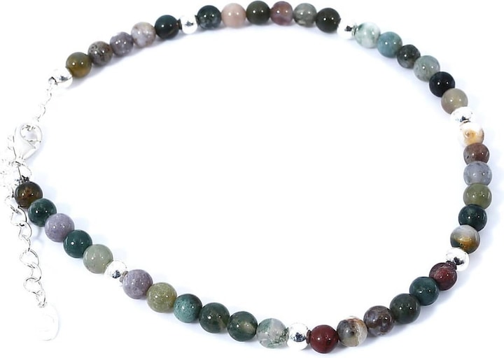 Balibay Pahlea (Moosachat, 925 Sterling Silber, Edelstein, Achat, 26 cm)