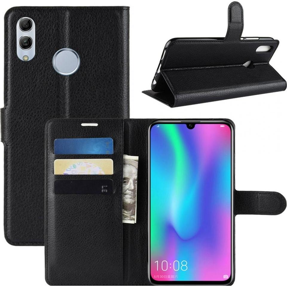 Screenguard Huawei P Smart 2019 Leather Guard Lederhülle (Huawei P Smart+ (2019)), Smartphone Hülle, Schwarz