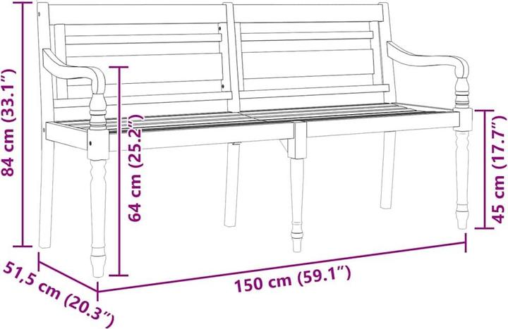 Produktbild vidaXL Batavia-Bank