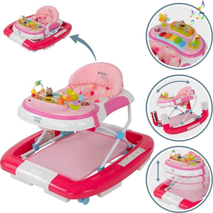 Immagine prodotto IB-Style 5in1 Lauflernwagen "Little World" mit Schaukelfunktion, Licht & Melodie
