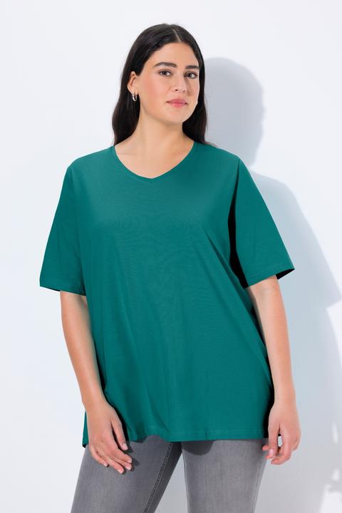 Actual product image Ulla Popken Essential V-Neck Stretch Tee (58)